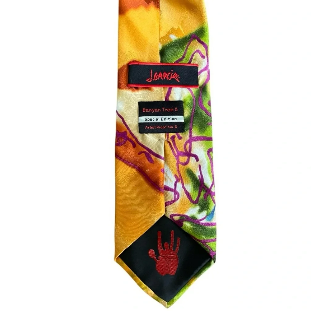 J Garcia men’s Liquid Torso Collection 100% Silk neck Tie abstract art colorful